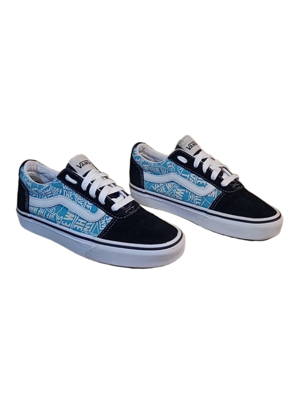 Vans Ward Black and Blue Graphic Sneakers
